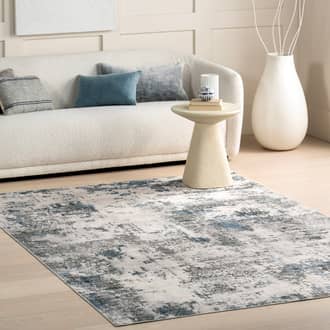 8' Faded Abstract Washable Rug secondary image