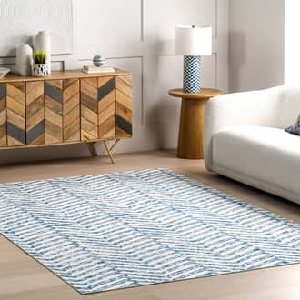 8' Reverse Herringbone Washable Rug secondary image