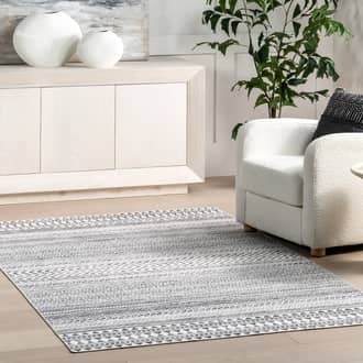 4' x 6' Tribal Banded Washable Rug secondary image