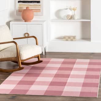 Pink Rain Haven Alanna Buffalo Plaid Washable rug - Casuals Rectangle 5' x 8'