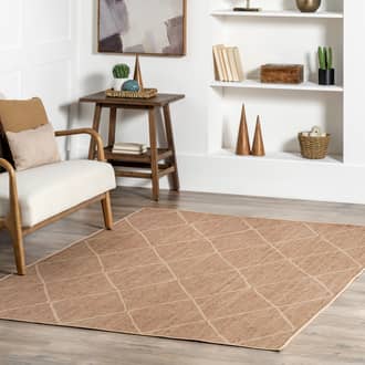 Natural Recycled Washables Giselle Easy-Jute Washable Trellis rug - Casuals Rectangle 5' x 8'