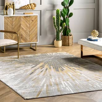Gold Alchemist Alessia Splash Abstract rug - Contemporary Rectangle 3' x 5'