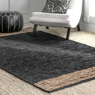 5' x 8' Jute Braided Leather Rug secondary image
