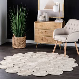 Ivory Hazle Braided Concentric Circles rug - Contemporary Round 4'