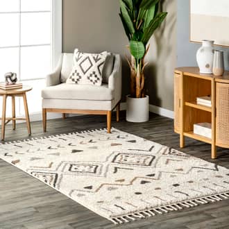 Beige Coba Christina Abstract Symbols rug - Transitional Rectangle 5' 3in x 7' 7in