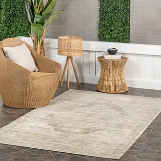 Beige Pergamon Anzlie Faded Washable Indoor/Outdoor rug