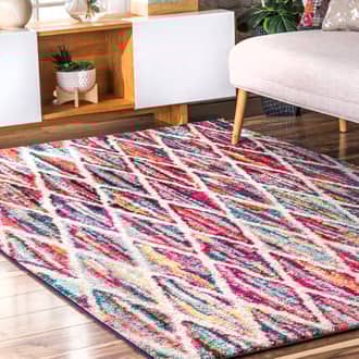 Multi Albina Streaked Trellis rug - Bohemian Rectangle 5' x 8'