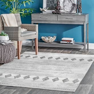 Kyla Banded Diamond Rug secondary image