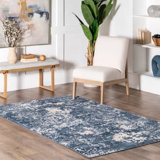 Blue Whisper Mottled Abstract rug - Contemporary Rectangle 8' x 10'