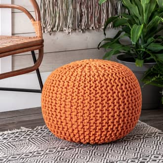 Knitted Cotton Pouf secondary image
