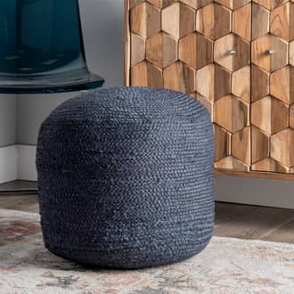 Braided Jute Cable Pouf secondary image
