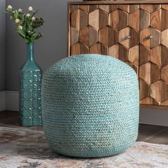 Braided Jute Cable Pouf secondary image