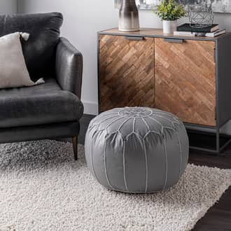 Faux Leather Pouf secondary image