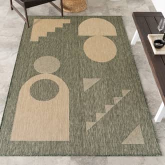 Aila Abstract Geometric Indoor/Outdoor Rug secondary image