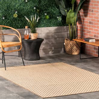 Beige Tucana Herringbone Indoor/Outdoor rug - Casuals Rectangle 2' x 3'