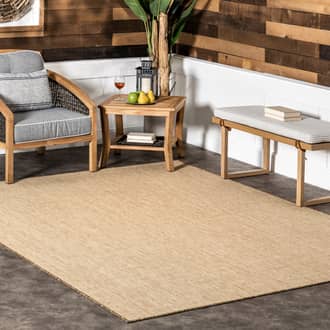 Natural Tucana Dorinda Hazy Solid Indoor/Outdoor rug - Farmhouse Rectangle 4' x 6'