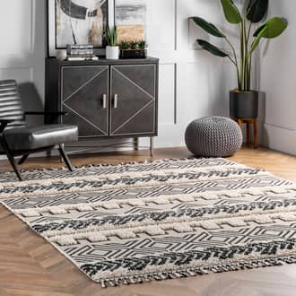 6' 7" x 9' Banded Shag Rug secondary image