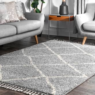Moroccan Lattice Tassel Rug secondary image
