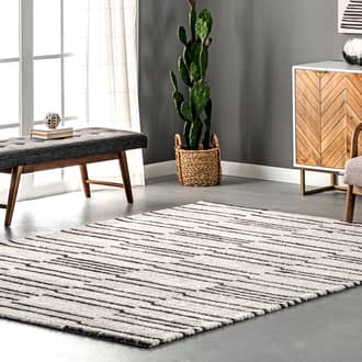 Beige Airydale Betty Abstract Striped rug - Casuals Rectangle 10' x 14'
