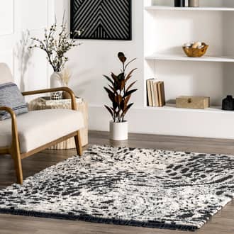 Gray Airydale Macy Decorative Eclectic rug - Animal Prints Rectangle 4' x 6'