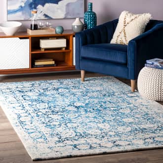 Blue Aerial Decorative Plumes rug