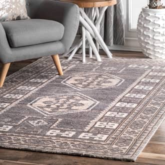 Warm Gray Aerial Greek Token rug