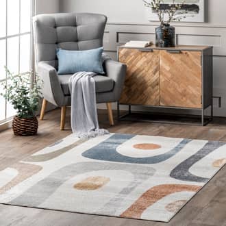 Astra Washable Retro Abstract Rug secondary image