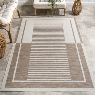6' 7" x 9' Elina Two-Toned Striped Indoor/Outdoor Rug secondary image