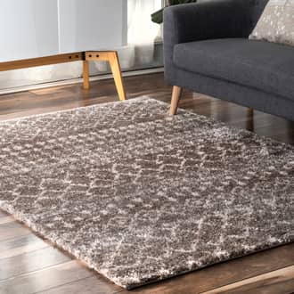 4' x 6' Moroccan Trellis Soft Shag Rug secondary image