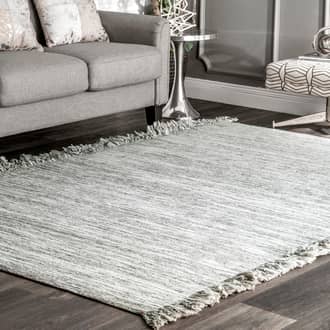 Striated Flatweave With Side Tassels Rug secondary image