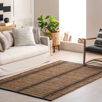 Hayes Striped Braided Jute Rug secondary image