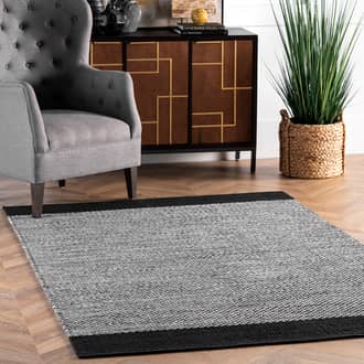 Reversible Cotton Solid Flatweave Rug secondary image