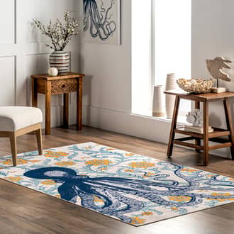 4' x 6' Molly Octopus Washable Rug secondary image