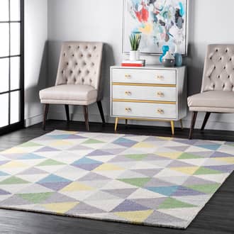 6' x 9' Dimensional Triangles Rug secondary image