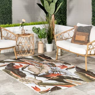 Britnee Assorted Leaves Washable Indoor/Outdoor Rug secondary image