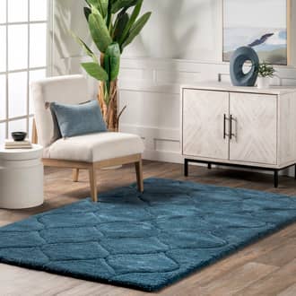 Super Soft Luxury Shag with Carved Trellis Rug secondary image