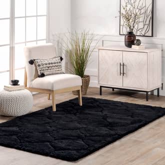 5' x 8' Super Soft Luxury Shag with Carved Trellis Rug secondary image