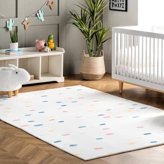 5' x 8' Polka Dotted Nursery Rug secondary image