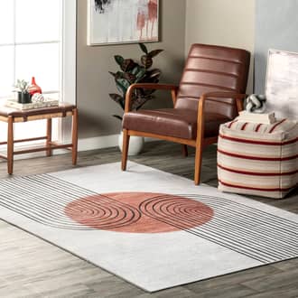 Beige Home Town Carlotta Washable Desert Sunset rug - Contemporary Rectangle 7' 3in x 9'