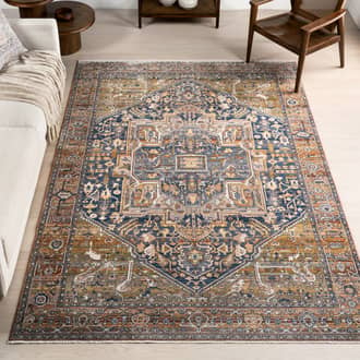 6' 7" x 9' 4" Fringed Medallion Rug secondary image