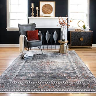 Gray Edessa Elegant Blossom rug - Traditional Rectangle 3' x 5'