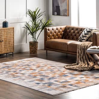 6' 7" x 9' Annika Abstract Checkered Rug secondary image