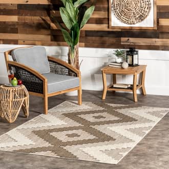 Beige Richland Florencia Indoor/Outdoor Sisal Trellis rug - Geometric Rectangle 8' x 10'