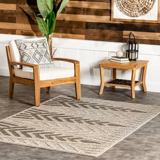 Beige Richland Juni Waves Indoor/Outdoor rug - Contemporary Rectangle 6' 7in x 9'