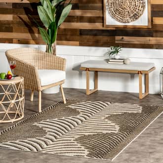 Beige Richland Lisette Indoor/Outdoor Striped Shapes rug - Contemporary Rectangle 8' x 10'