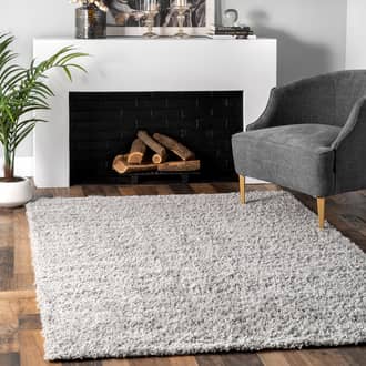 Gray Luxe Shag Solid Shag rug