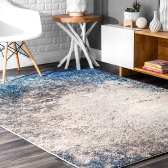 Blue Chroma Splatter Waves rug