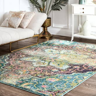 6' 7" x 9' Tinted Floral Medallion Rug secondary image