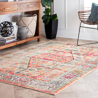 Orange Chroma Nordic Medallion rug - Bohemian Rectangle 5' 3in x 7' 7in