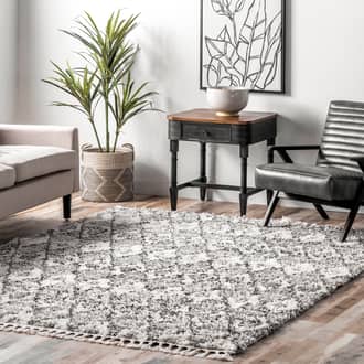 Ombre Trellis Shag With Tassels Rug secondary image